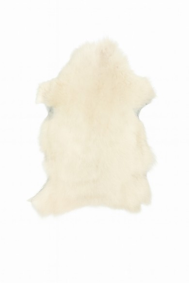 ALFOMBRA DE LANA NATURAL 100% COLOR BLANCO PIEZA ÚNICA DE 60x80CM APROX