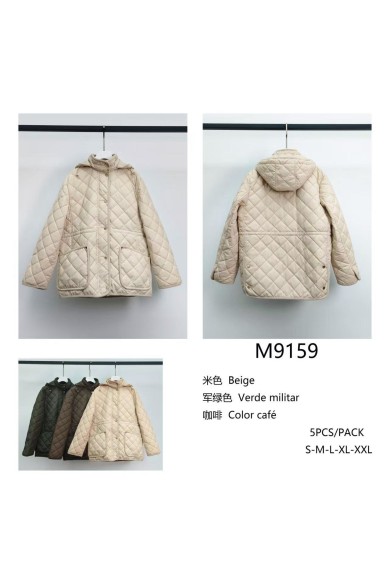 Chaqueta acolchada con capucha Beige Verde militar Color café 3Colores TY-M9159