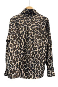 Camisa de manga larga con estampado de leopardo Estilo salvaje TY-M9233