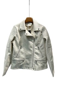 CHAQUETA POLIPIEL CRUZADO CON CUELLO 2COLORES TY-M9687