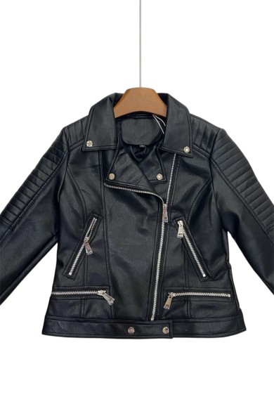 CHAQUETA MOTO DE CUERO BURDEOS NEGRO 2COLORES TY-M9120