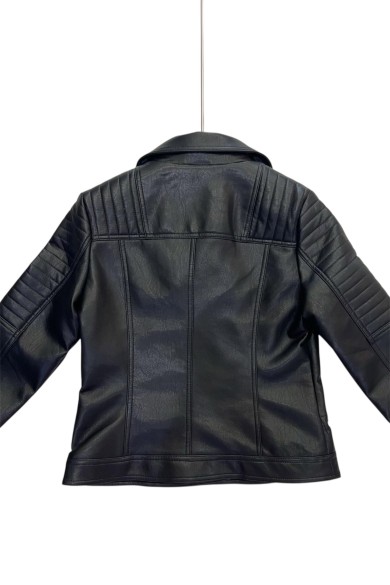 CHAQUETA MOTO DE CUERO BURDEOS NEGRO 2COLORES TY-M9120