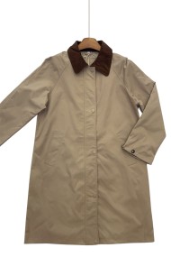 ABRIGO LARGO BEIGE CON CUELLO DE PANAL 2COLORES TY-Z56536