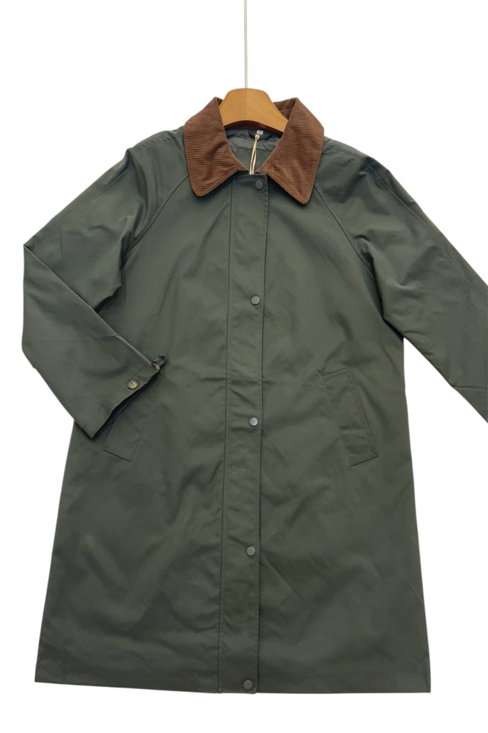 ABRIGO LARGO BEIGE CON CUELLO DE PANAL 2COLORES TY-Z56536