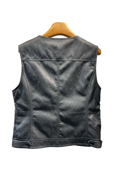 CHALECO FINO DE POLIPIEL CON BOLSILLOS DELANTEROS 3COLORES TY-M9190