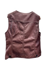 CHALECO FINO DE POLIPIEL CON BOLSILLOS DELANTEROS 3COLORES TY-M9190
