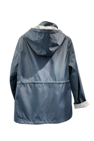 CHAQUETA IMPERMEABLE CON CAPUCHA Y CINTURA AJUSTABLE 6COLORES TY-Z56037