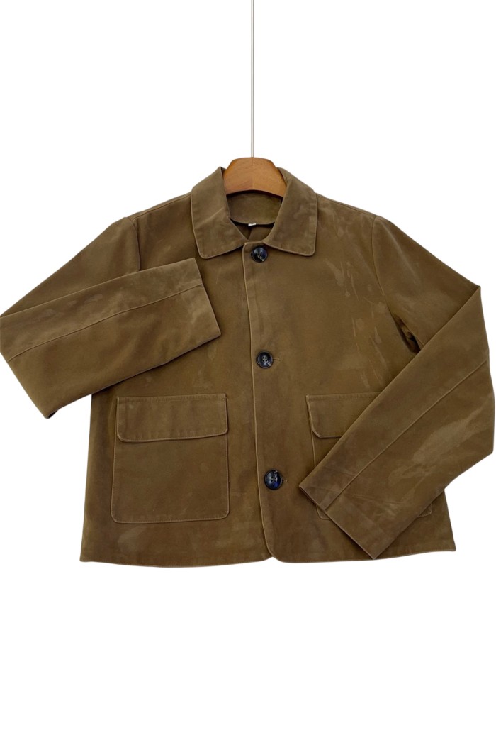 CHAQUETA DE POLIPIEL ANTELINA  CON BOLSILLOS 3COLORES TY-M9217