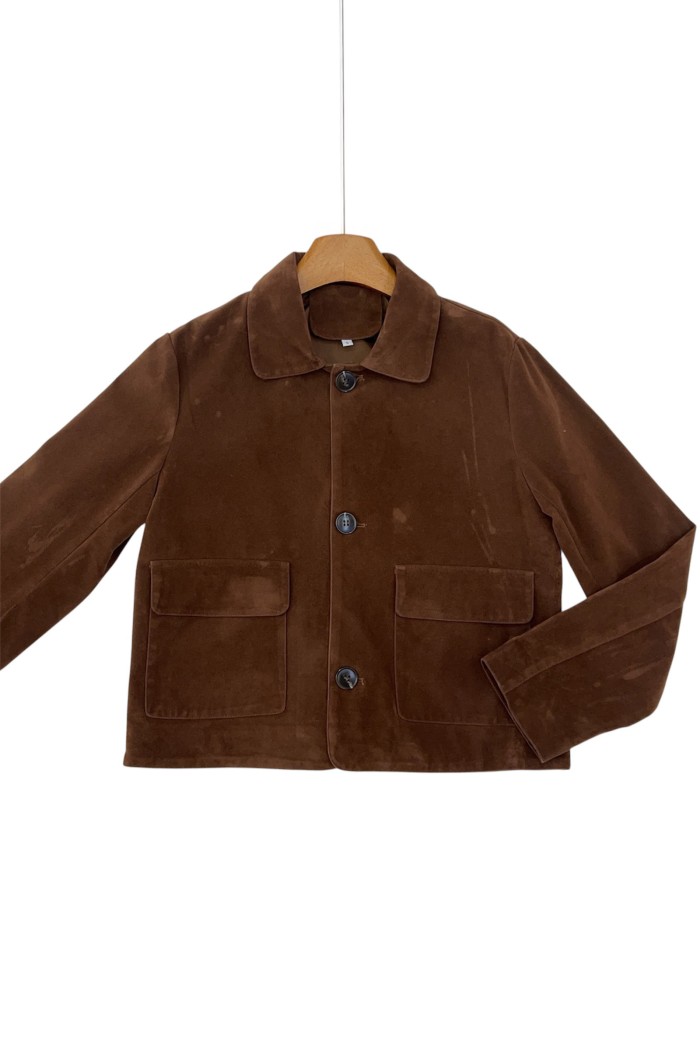 CHAQUETA DE POLIPIEL ANTELINA  CON BOLSILLOS 3COLORES TY-M9217