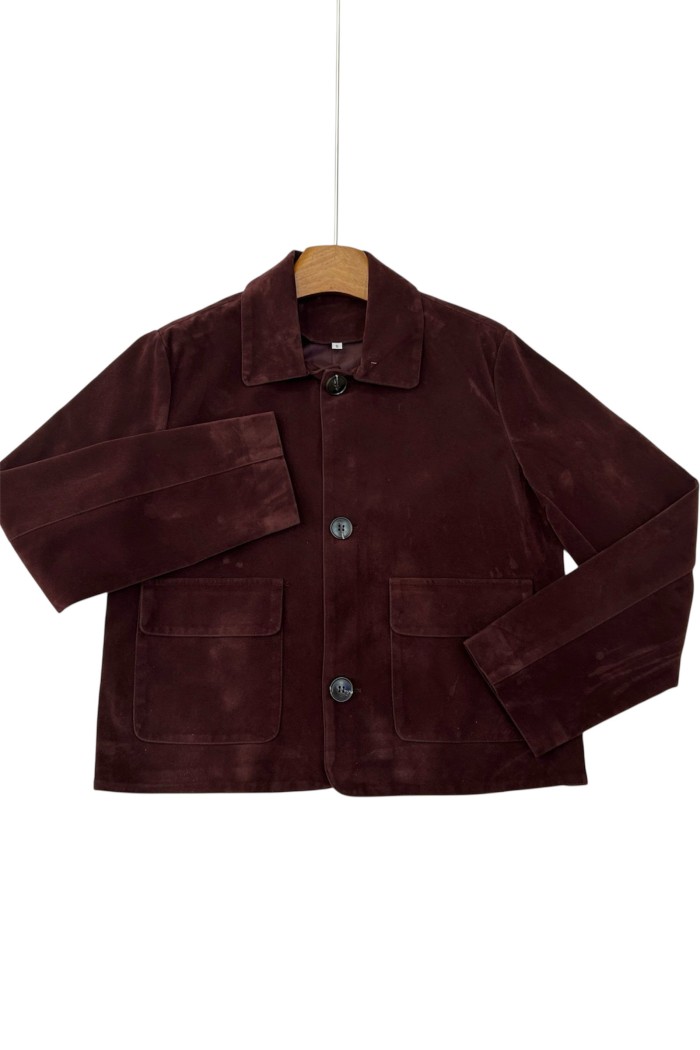 CHAQUETA DE POLIPIEL ANTELINA  CON BOLSILLOS 3COLORES TY-M9217