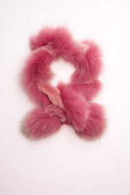 BUFANDA DE PELO DE ZORRO COLOR ROSA VIEJO TB-WJ110