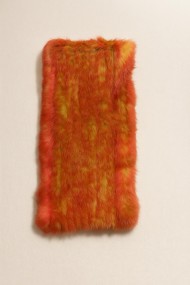 BUFANDA DE PELO DE CONEJO EN TONOS NARANJA Y AMARILLO TB-WJ110