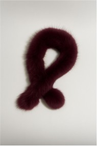 BUFANDA GRANATE DE PELO DE CONEJO TB-WT111
