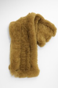 BUFANDA DE PELO DE CONEJO REX COLOR MOSTAZA TB-WJ116