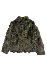CHAQUETA PELO DE CONEJO VERDE KAKI PC-LLL5566-01