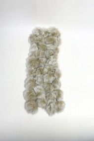BUFANDA DE PELO DE CONEJO CON BOLAS TB-840