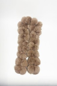 BUFANDA DE PELO DE CONEJO CON BOLAS TB-842