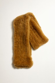 BUFANDA DE CONEJO REX COLOR MOSTAZA TB-844