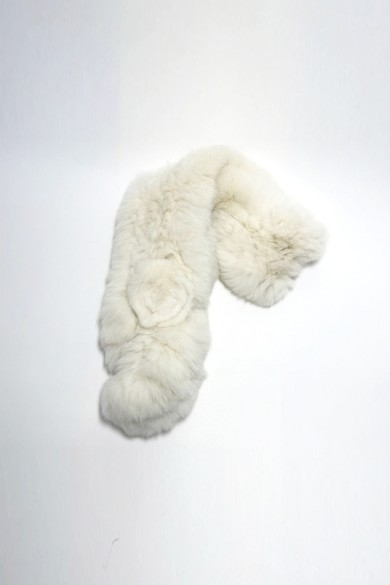BUFANDA DE CONEJO BLANCO SUAVE TB-852