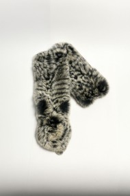 BUFANDA DE CONEJO GRIS CON ESTAMPADO JASPEADO TB-857