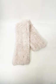 BUFANDA DE PELO DE CONEJO ROSA BEIGE TB-886