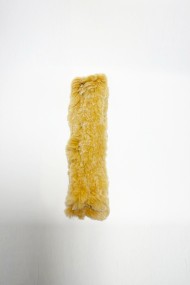 BUFANDA DE PELO DE CONEJO AMARILLO MOSTAZA TB-888