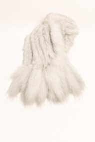 BUFANDA DE PELO DE ZORRO NATURAL BLANCO TB-891
