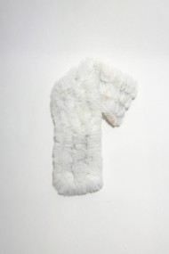BUFANDA DE PELO DE CONEJO REX BLANCA TB-895