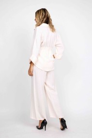 CAMISA BLANCA DE ALGODÓN CON CINTURILLA AJUSTABLE FBZMR22249