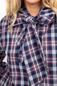 CAMISA DE CUADROS CON LAZO EN EL CUELLO FBZMR22241