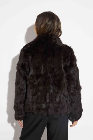 CHAQUETA PELO DE CONEJO MARRON PC-LLL5566-45