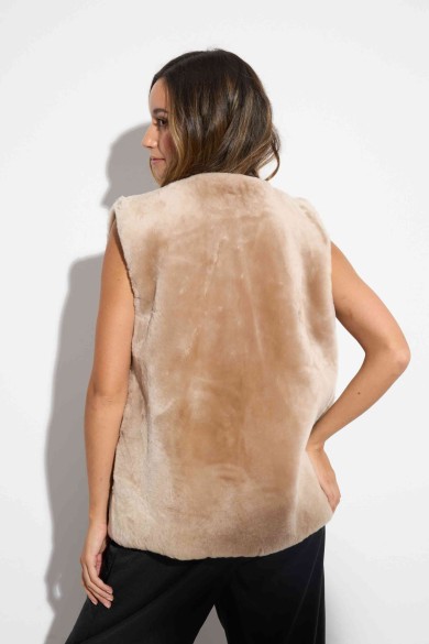 CHALECO PELO  CORDERO RASURADO TB-PC202436-1
