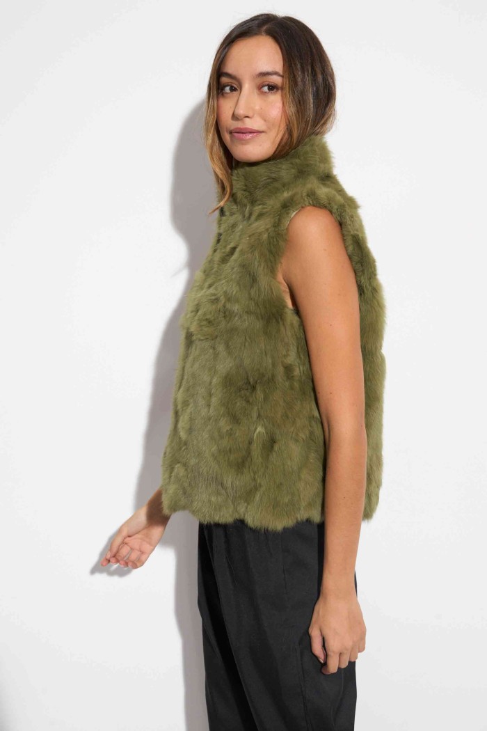 CHALECO PELO DE CONEJO  PC-LLL5486-29