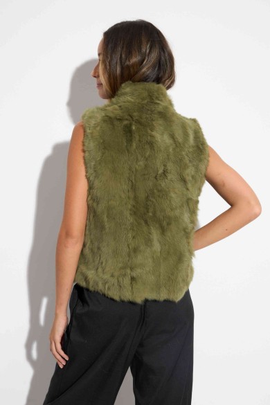Chaleco De Pelo De Conejo Con Cremallera PC-LLL5486-29