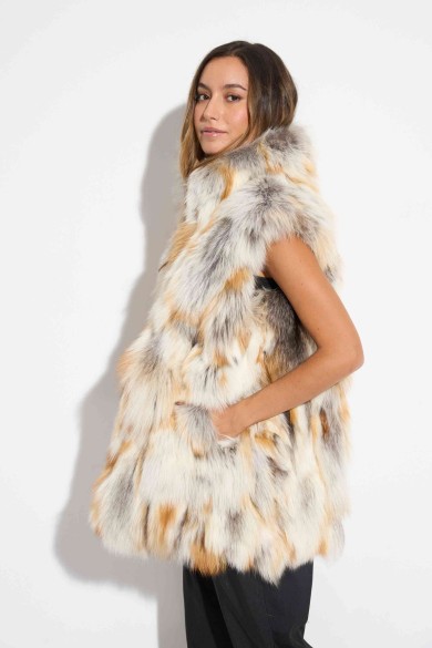 CHALECO DE PELO DE ZORRO PC-LLL1714