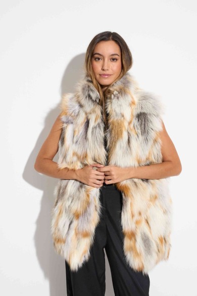 CHALECO DE PELO DE ZORRO PC-LLL1714