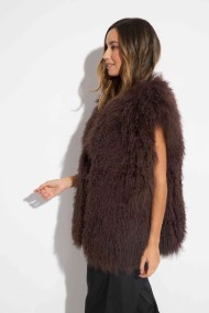 CHALECO DE PELO DE CORDERO TB-MJ2411251316 MARRON