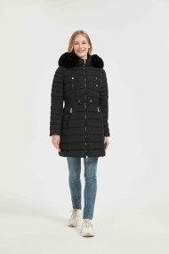 ABRIGO ACOLCHADO CON CUELLO DE PELO SINTETICO 3COLORES OBRF2009