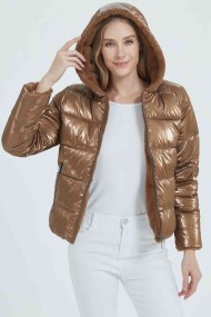CHAQUETA ACOLCHADA CORTA EFECTO METALIZADO 3COLORES OBRF2037