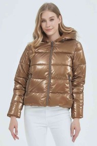 CHAQUETA ACOLCHADA CORTA EFECTO METALIZADO 3COLORES OBRF2037