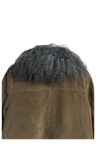 CHAQUETA ANTELINA MARRON CON CUELLO PELO DE CORDERO TYPC-9209-1