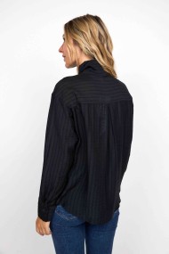 CAMISA OVERSIZE RAYAS NEGRA FBZMR22278