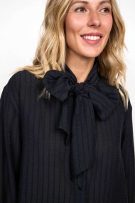 CAMISA OVERSIZE RAYAS NEGRA FBZMR22278