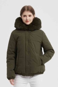 CAZADORA ACOLCHADA CON CUELLO DE PELO SINTÉTICO 3 COLORES OBRF2073