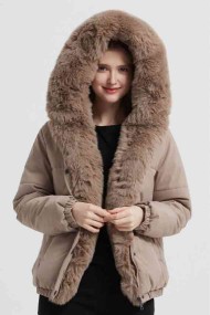 CAZADORA ACOLCHADA CON CUELLO DE PELO SINTÉTICO 3 COLORES OBRF2073