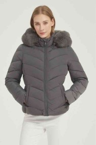 CHAQUETA ACOLCHADA CORTA CON CAPUCHA 3COLORES OBRF2077
