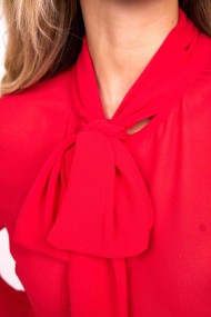BLUSA CON LAZO AL CUELLO ROJO FBZMR22355