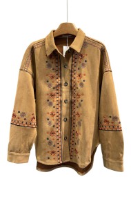 CAMISA ANTELINA CON BORDADOS FLORALES TY-1048