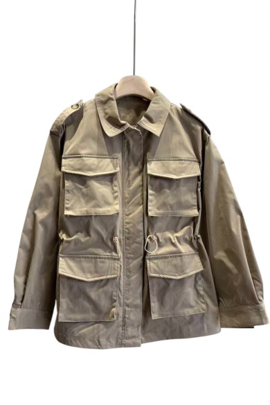 CHAQUETA SAFARI MULTIBOLSILLOS BEIGE FBZMA1571