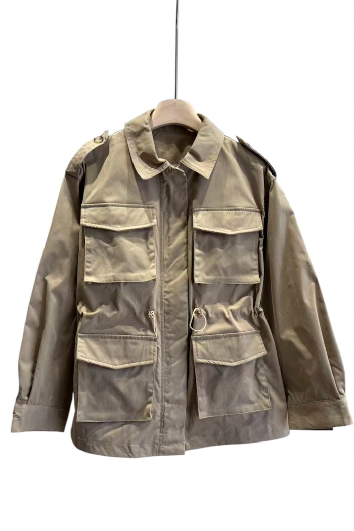 CHAQUETA SAFARI MULTIBOLSILLOS BEIGE FBZMA1571